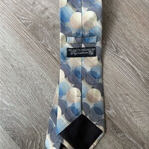 Stacy Adams Men's Tie in Blue and Cream